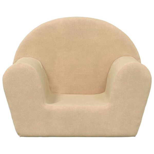 vidaXL Kindersofa Creme Weicher Plüsch