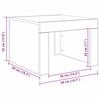 vidaXL Couchtisch Schwarz Eichen-Optik 50 x 50 x 35 cm Holzwerkstoff