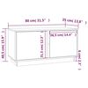 vidaXL TV-Schrank Weiß 80x35x40,5 cm Massivholz Kiefer