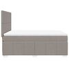 vidaXL Boxspringbett mit Matratze Taupe 140x190 cm Stoff