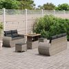 vidaXL Gartensofa-set 8 pcs Grau Poly-Rattan