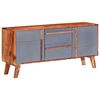 vidaXL Sideboard Grau 120x30x55 cm Massivholz