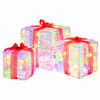 vidaXL Geschenkbox 3 Stk. Mehrfarbig 20 x 20 x 20 cm Acryl 60 LEDs