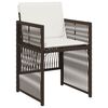 vidaXL 9-tlg. Garten-Essgruppe mit Kissen Braun Poly Rattan