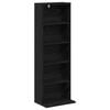 vidaXL CD Regal Schwarze Eiche 33 x 23,5 x 97,5 cm Holzwerkstoff