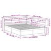 vidaXL Massivholzbett mit Regal ohne Matratze Wachsbraun 160x200 cm