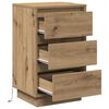 vidaXL Nachttisch Artisan-Eiche 39 x 34,5 x 65 cm Holzwerkstoff