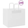 vidaXL Papiertragetaschen 50 Stk. mit Henkeln Wei&szlig; 32x22x28 cm
