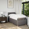 vidaXL Boxspringbett mit Matratze Taupe 80x200 cm Stoff