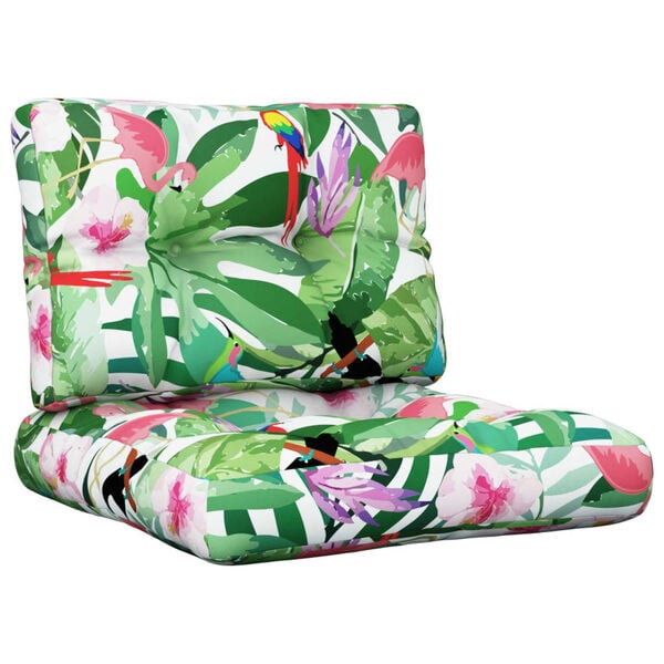 vidaXL Palettenkissen 2-tlg. Mehrfarbig Stoff