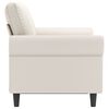 vidaXL 2-Sitzer-Sofa Creme 120 cm Kunstleder