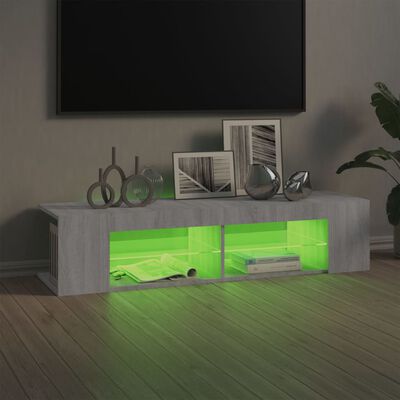 vidaXL TV-Schrank mit LED-Leuchten Grau Sonoma 135x39x30 cm
