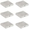 vidaXL Pfostenkappen 6 Stk. Pyramide Verzinktes Metall 101 x 101 mm