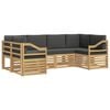 vidaXL Ecksofa Set 6 pcs Wei&szlig; und Anthrazit 245 x 126,5 x 73 cm