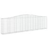 vidaXL Gabionen mit Hochbogen 8 Stk. 400x30x100/120cm Verzinktes Eisen