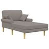 vidaXL Chaiselongue Taupe Stoff