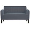 vidaXL Zweisitzer-Sofa Dunkelgrau 109 cm Samt
