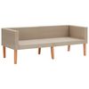 vidaXL 3-tlg. Garten-Lounge-Set mit Auflagen Poly Rattan Beige