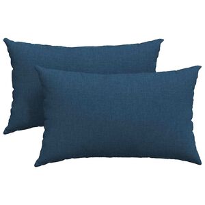 vidaXL Sofakissen 2 pcs Blau 50 x 30 cm Stoff