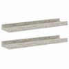 vidaXL Wandregale 2 Stk. Betongrau 40x9x3 cm