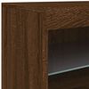 vidaXL Sideboard mit LED-Leuchten Braun Eichen-Optik 142,5x37x67 cm