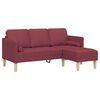 vidaXL Sofa Set 2 pcs Weinrot 173 x 131 x 67 cm Stoff