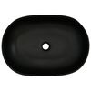 vidaXL Aufsatzwaschbecken Grau und Schwarz Oval 59x40x14 cm Keramik