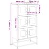 vidaXL Highboard Rosa 68x39x123 cm Stahl