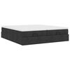 vidaXL Ottoman-Bett mit Matratzen Schwarz 200x200 cm Stoff