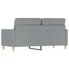 vidaXL 2-Sitzer-Sofa Hellgrau 140 cm Stoff