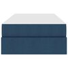vidaXL Aufbewahrungsbett mit Matratze Blau 90 x 190 cm Polyester