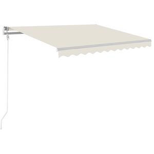 vidaXL Automatische Markise mit LED & Windsensor 350x250 cm Creme