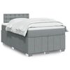 vidaXL Boxspringbett mit Matratze Hellgrau 120x190 cm Stoff