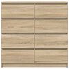 vidaXL Sideboard Sonoma-Eiche 100x35x99 cm Holzwerkstoff