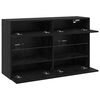 vidaXL TV-Wandschrank Schwarz Eichen-Optik 98,5 x 30 x 60,5 cm