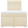 vidaXL Boxspringbett mit Matratze Creme 120x200 cm Stoff
