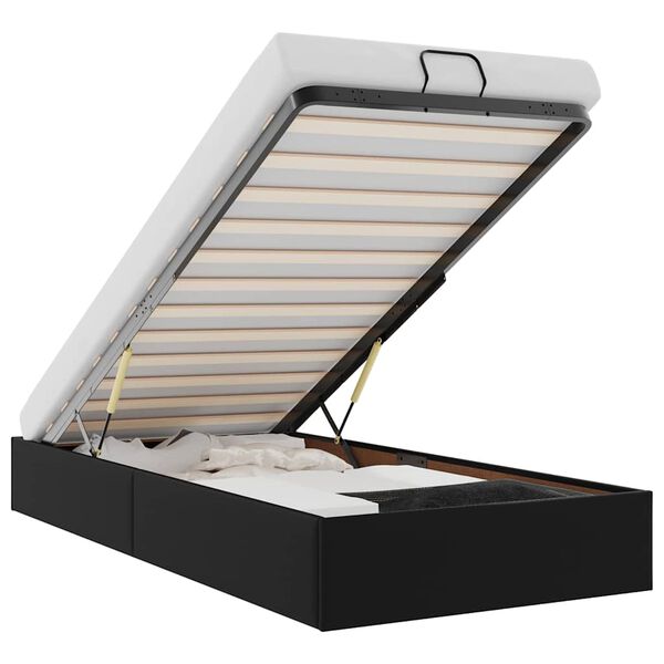 vidaXL Ottoman-Bett ohne Matratze Schwarz 90x200 cm Kunstleder