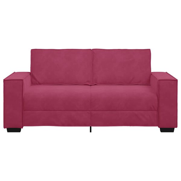 vidaXL 2-Sitzer-Sofa Weinrot 140 cm Samt