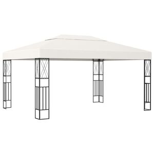 vidaXL Pavillon 3&times;4 m Creme Stoff