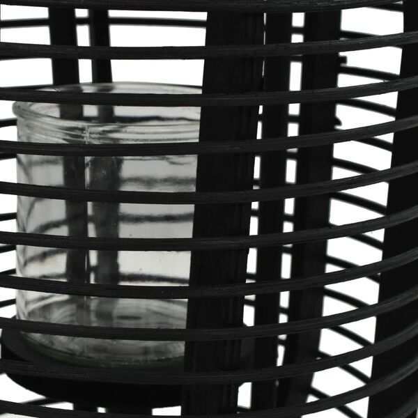 vidaXL Standkerzenhalter Bambus Schwarz