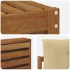 vidaXL Outdoor-Sofagarnitur mit Kissen 5 pcs Natur und Beige