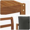 vidaXL Outdoor-Sofagarnitur mit Kissen 6 pcs Natur und Anthrazit