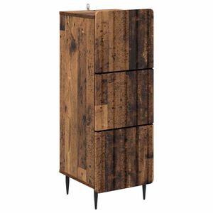 vidaXL Schubladenschrank Altholz 33 x 34,5 x 92 cm Holzwerkstoff