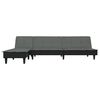 vidaXL Schlafsofa in L-Form Dunkelgrau 255x140x70 cm Stoff