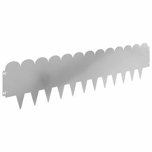 vidaXL Raseneinfassung 20 stk. 103 x 25 cm Stahl Silber