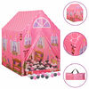 vidaXL Kinder-Spielzelt mit 250 B&auml;llen Rosa 69x94x104 cm