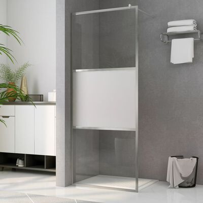 vidaXL Duschwand für Begehbare Dusche Halbmattiertes ESG-Glas 80x195cm