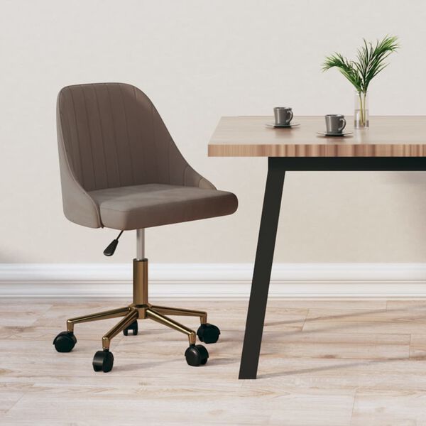 vidaXL Esszimmerstuhl Drehbar Hellgrau Samt