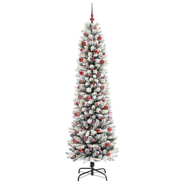 vidaXL K&uuml;nstlicher Weihnachtsbaum mit 300 LEDs mit St&auml;nder Wei&szlig; 210 cm