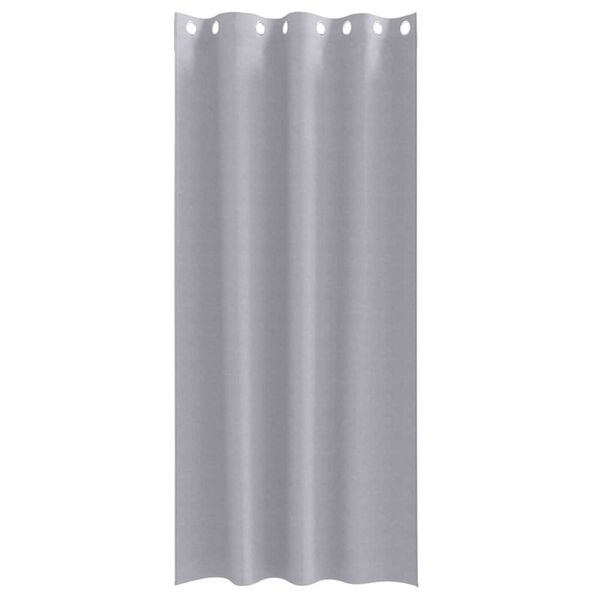 vidaXL Verdunkelungs-Vorh&auml;nge mit Ringen 2 pcs Metallic Grau